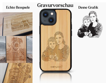 INDIVIDUELL iPhone 13 Mini Bambus-Kunststoff